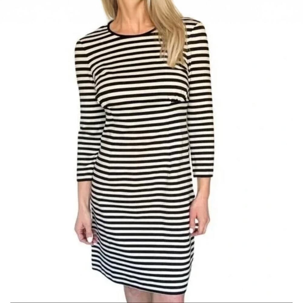 Kate Spade Black White Stripe Mini Dress Size 00